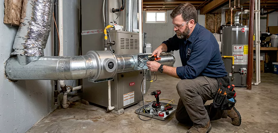 Booster Fan Installation in Edison
