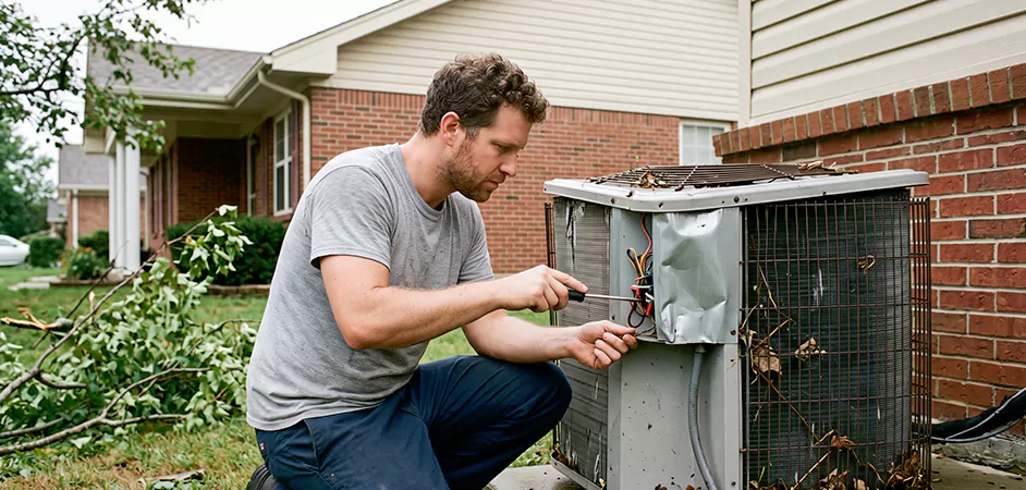 Storm Damage HVAC Restoration in Edison